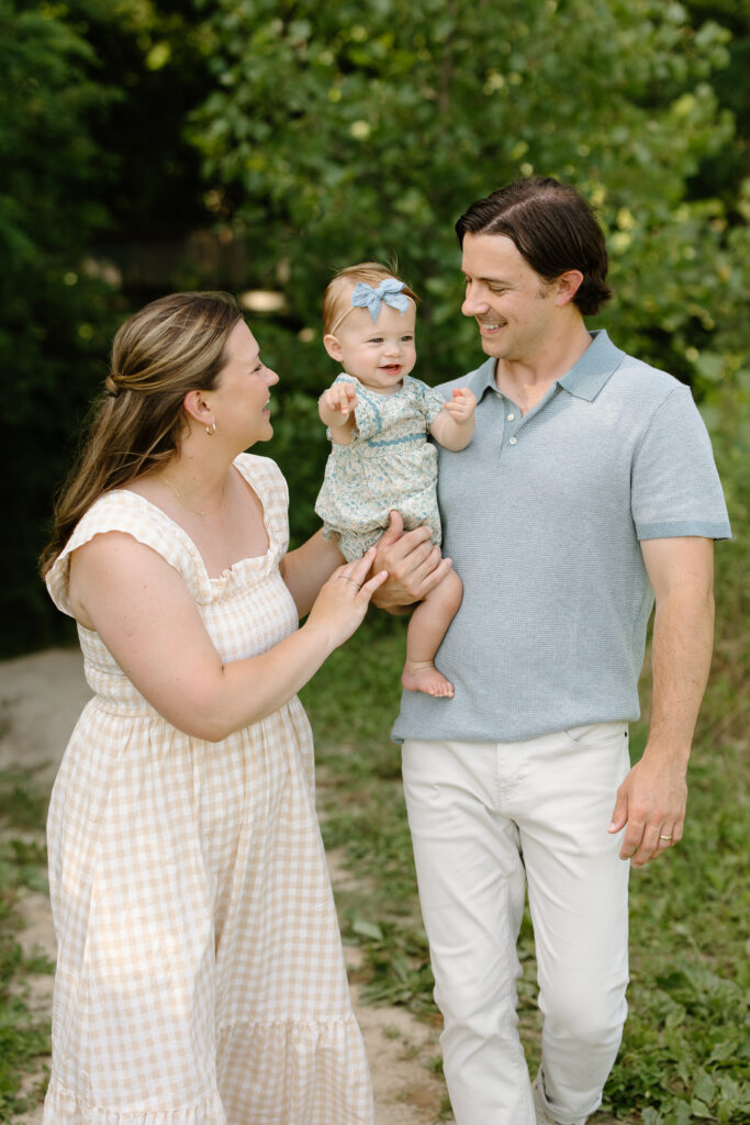 Family walking towards camera during Indianapolis Milestone Photography session