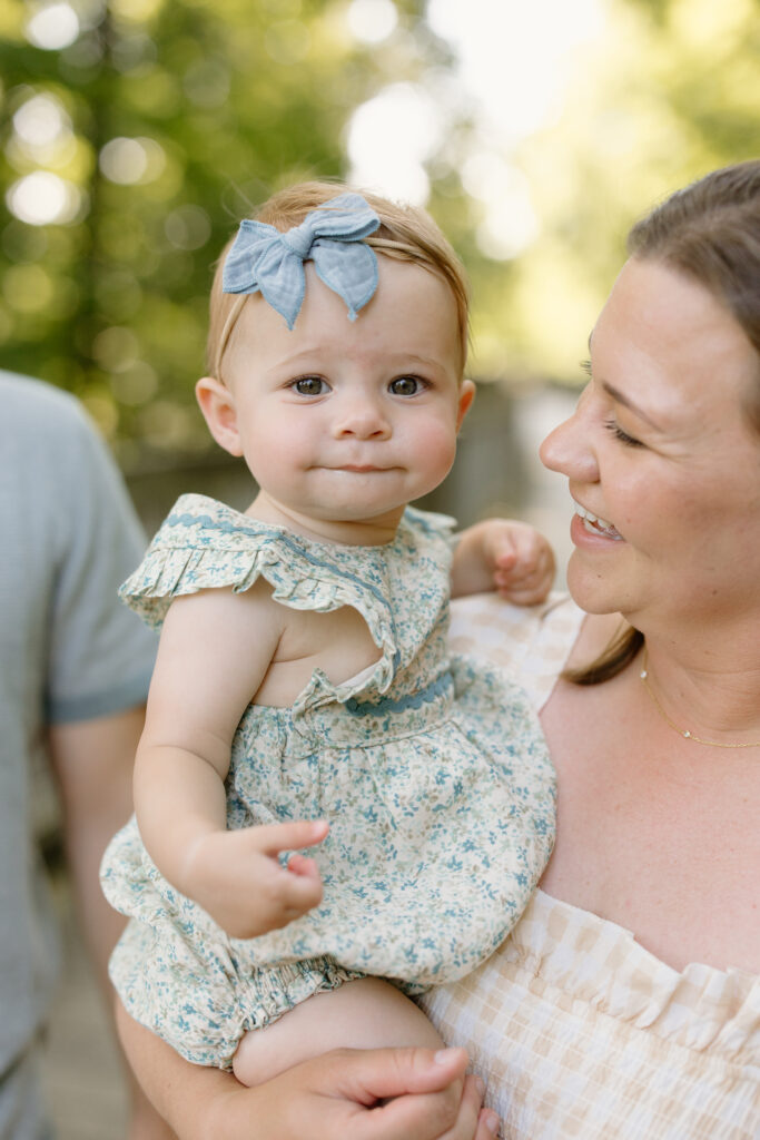 Baby looking towards camera during Indianapolis Milestone Photography session