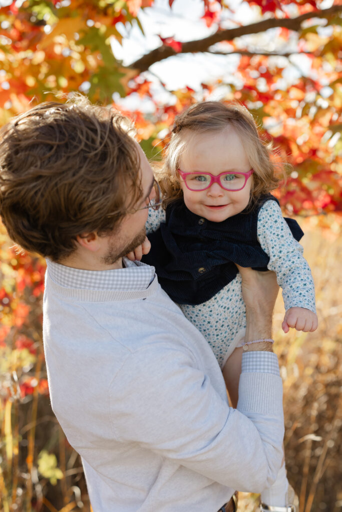 Dad and daughter during Fall Mini Sessions at West Park with Capturing Simplicity Photography